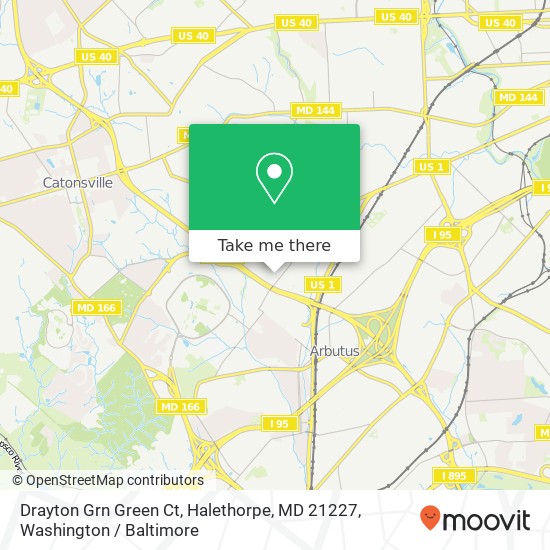 Mapa de Drayton Grn Green Ct, Halethorpe, MD 21227