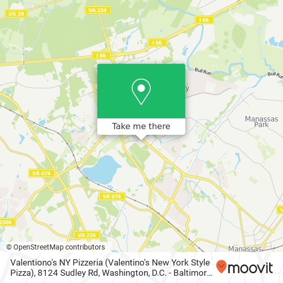 Valentiono's NY Pizzeria (Valentino's New York Style Pizza), 8124 Sudley Rd map