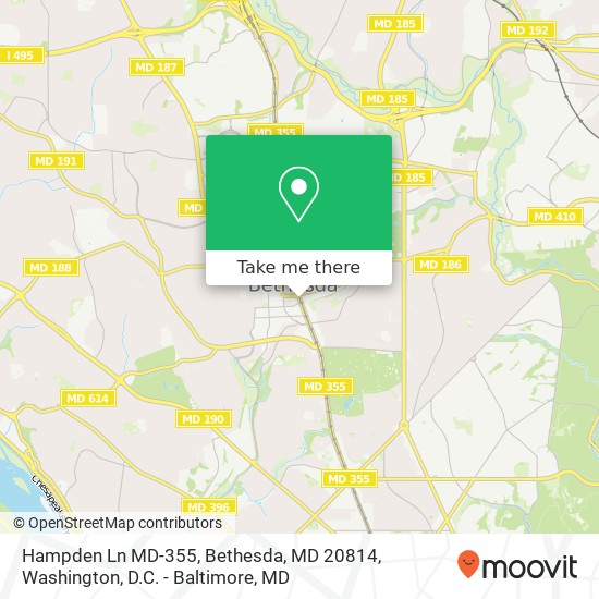 Mapa de Hampden Ln MD-355, Bethesda, MD 20814