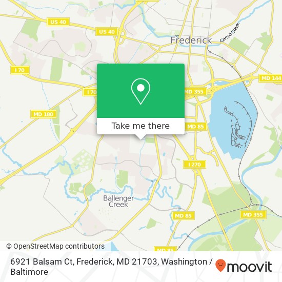 6921 Balsam Ct, Frederick, MD 21703 map