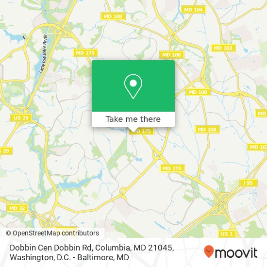 Mapa de Dobbin Cen Dobbin Rd, Columbia, MD 21045
