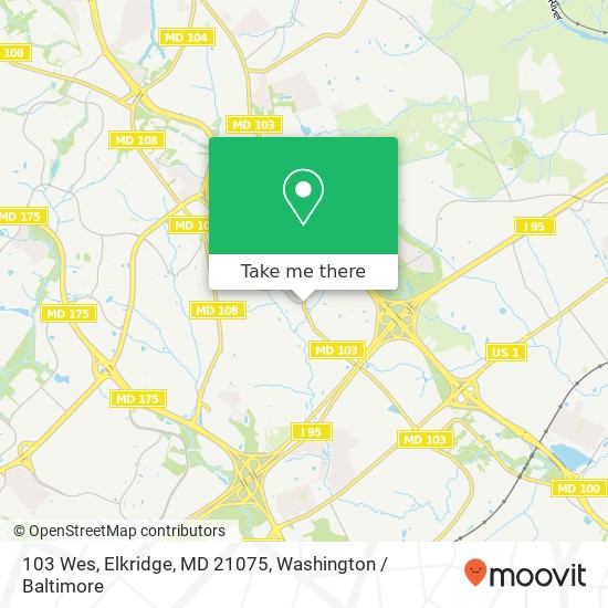 103 Wes, Elkridge, MD 21075 map