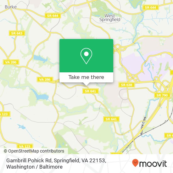 Mapa de Gambrill Pohick Rd, Springfield, VA 22153