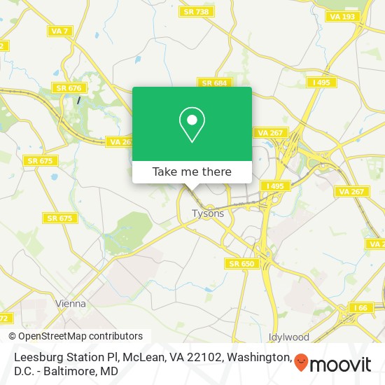 Mapa de Leesburg Station Pl, McLean, VA 22102
