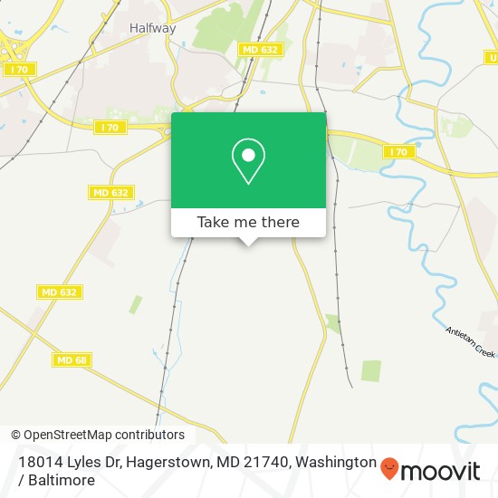 Mapa de 18014 Lyles Dr, Hagerstown, MD 21740