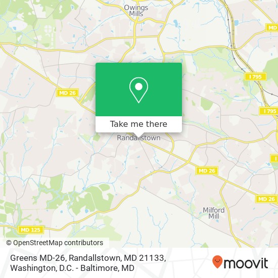 Greens MD-26, Randallstown, MD 21133 map