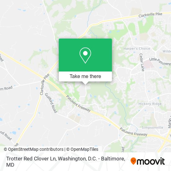 Trotter Red Clover Ln, Clarksville, MD 21029 map