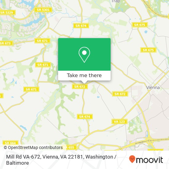 Mill Rd VA-672, Vienna, VA 22181 map