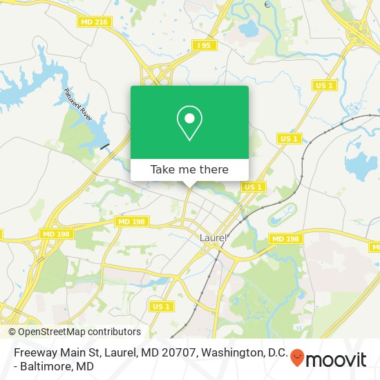 Freeway  Main St, Laurel, MD 20707 map