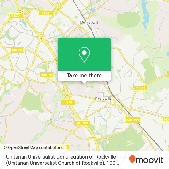 Unitarian Universalist Congregation of Rockville (Unitarian Universalist Church of Rockville), 100 Welsh Park Dr map