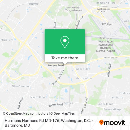 Harmans Harmans Rd MD-176 map