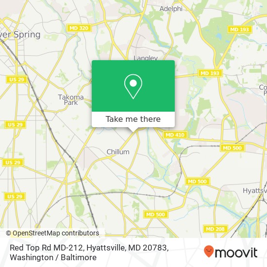 Red Top Rd MD-212, Hyattsville, MD 20783 map