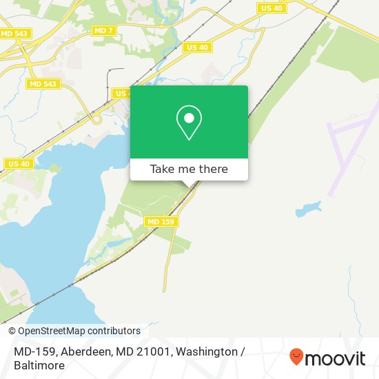 Mapa de MD-159, Aberdeen, MD 21001