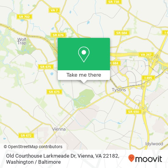 Mapa de Old Courthouse Larkmeade Dr, Vienna, VA 22182
