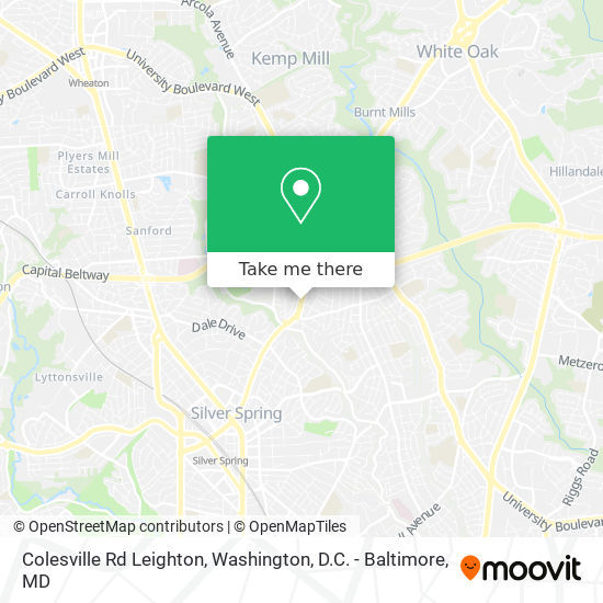 Colesville Rd Leighton map