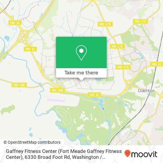 Mapa de Gaffney Fitness Center (Fort Meade Gaffney Fitness Center), 6330 Broad Foot Rd