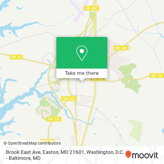 Mapa de Brook East Ave, Easton, MD 21601