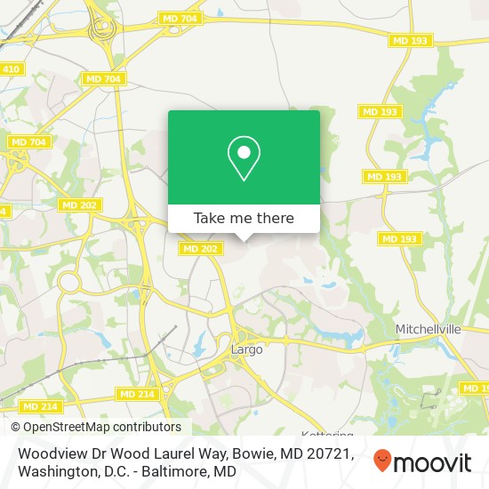 Woodview Dr Wood Laurel Way, Bowie, MD 20721 map