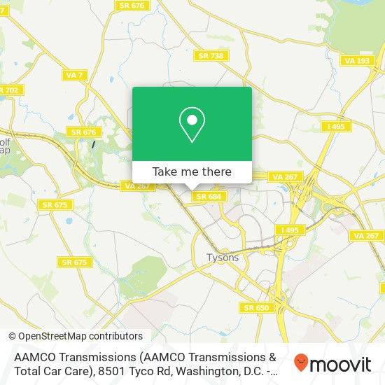 AAMCO Transmissions (AAMCO Transmissions & Total Car Care), 8501 Tyco Rd map