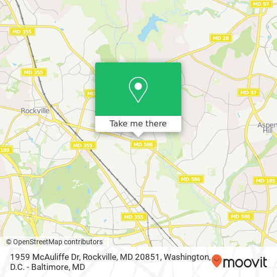 Mapa de 1959 McAuliffe Dr, Rockville, MD 20851