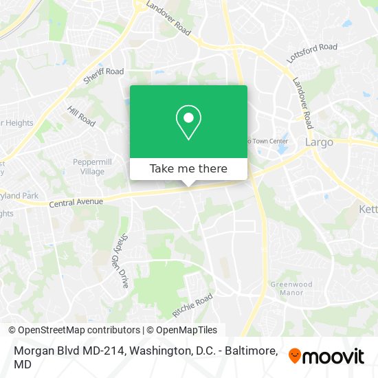 Morgan Blvd MD-214 map