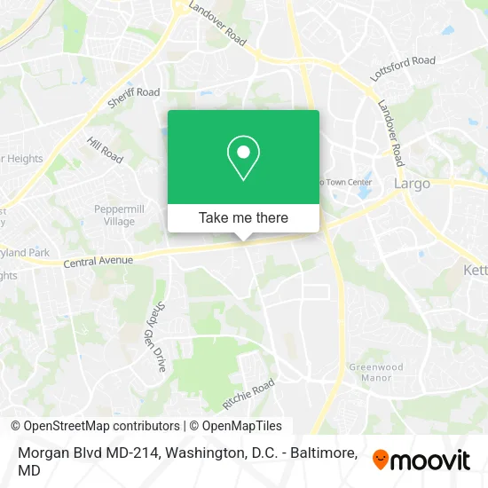Mapa de Morgan Blvd MD-214
