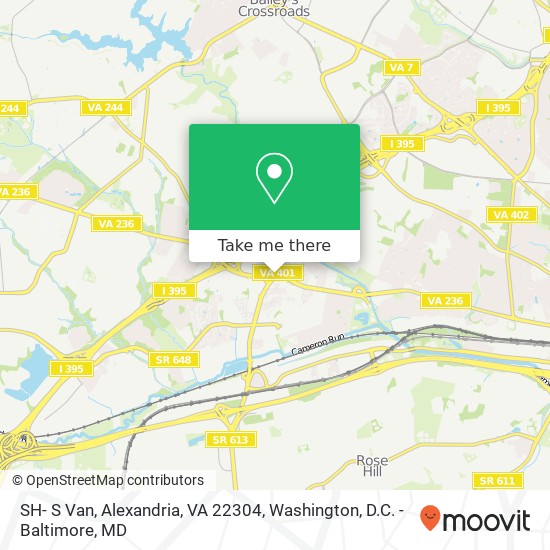 Mapa de SH- S Van, Alexandria, VA 22304