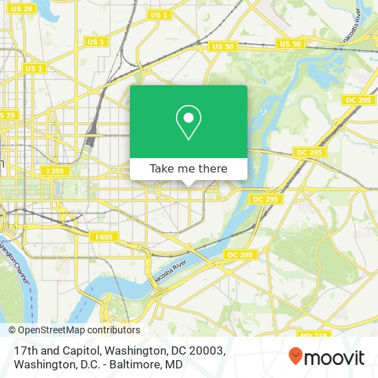 Mapa de 17th and Capitol, Washington, DC 20003