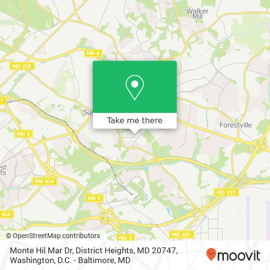 Monte Hil Mar Dr, District Heights, MD 20747 map