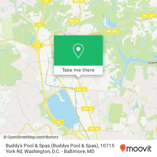 Buddy's Pool & Spas (Buddys Pool & Spas), 10715 York Rd map