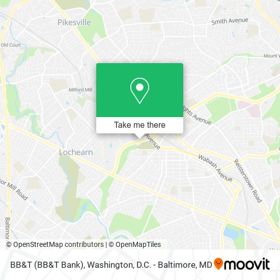 BB&T (BB&T Bank) map