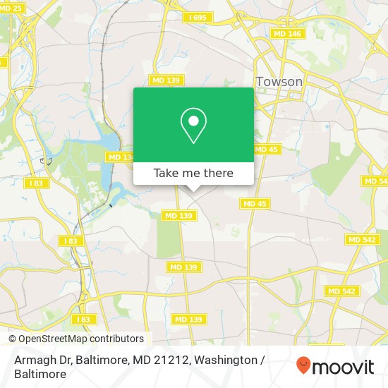 Mapa de Armagh Dr, Baltimore, MD 21212