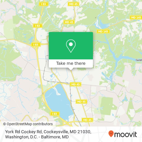 York Rd Cockey Rd, Cockeysville, MD 21030 map