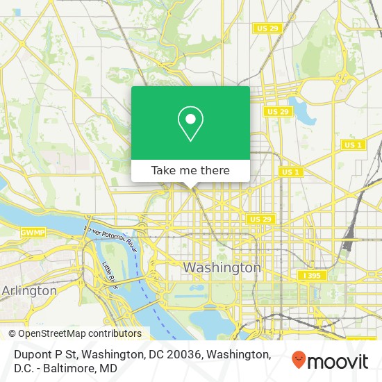 Mapa de Dupont P St, Washington, DC 20036