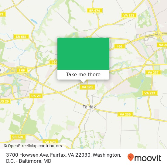 3700 Howsen Ave, Fairfax, VA 22030 map