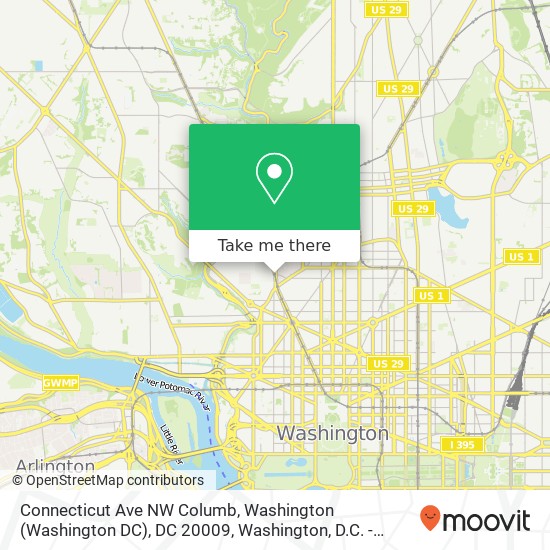 Connecticut Ave NW Columb, Washington (Washington DC), DC 20009 map