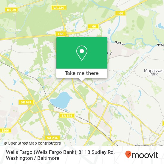Wells Fargo (Wells Fargo Bank), 8118 Sudley Rd map