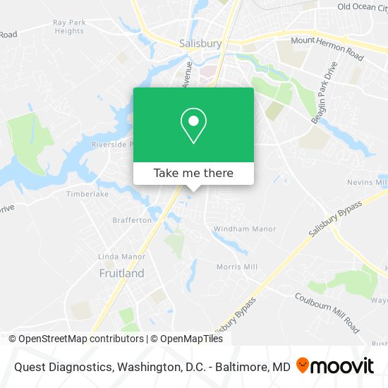 Quest Diagnostics map