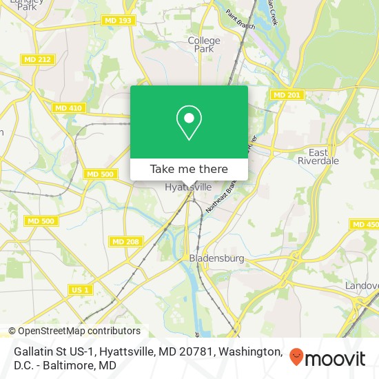 Gallatin St US-1, Hyattsville, MD 20781 map