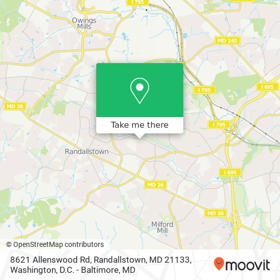 8621 Allenswood Rd, Randallstown, MD 21133 map