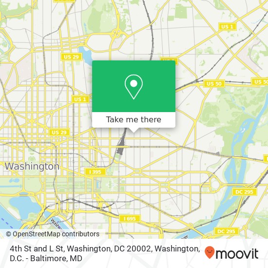 Mapa de 4th St and L St, Washington, DC 20002