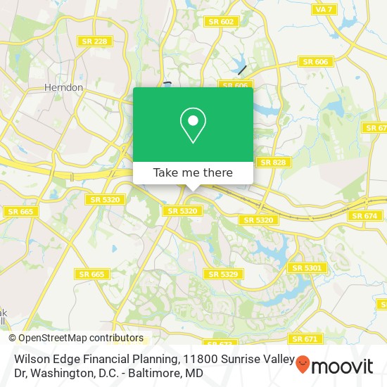 Mapa de Wilson Edge Financial Planning, 11800 Sunrise Valley Dr