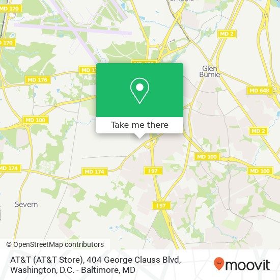 Mapa de AT&T (AT&T Store), 404 George Clauss Blvd