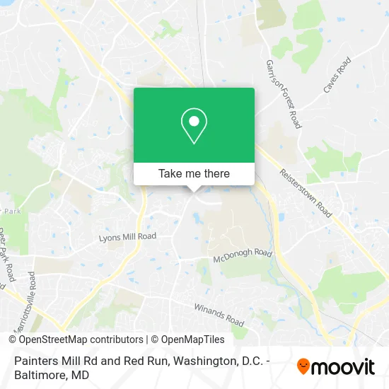 Painters Mill Rd and Red Run map