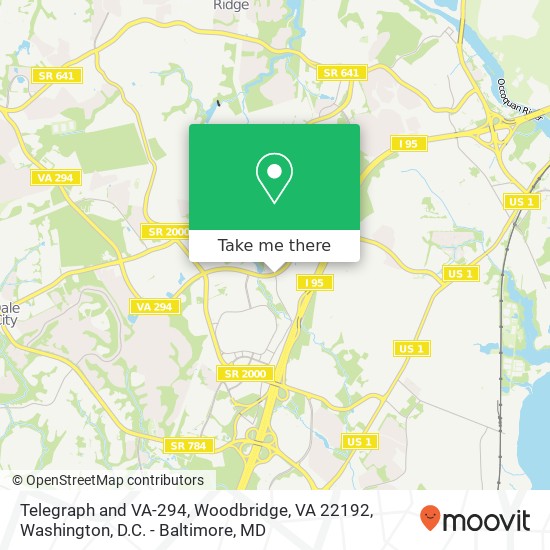 Telegraph and VA-294, Woodbridge, VA 22192 map