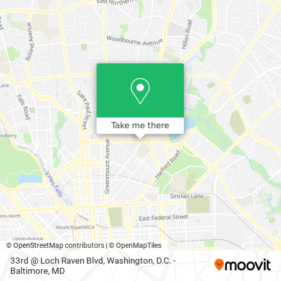 33rd @ Loch Raven Blvd map