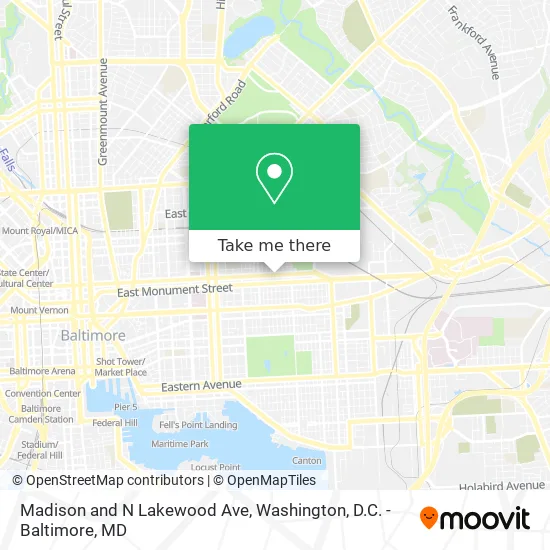 Mapa de Madison and N Lakewood Ave
