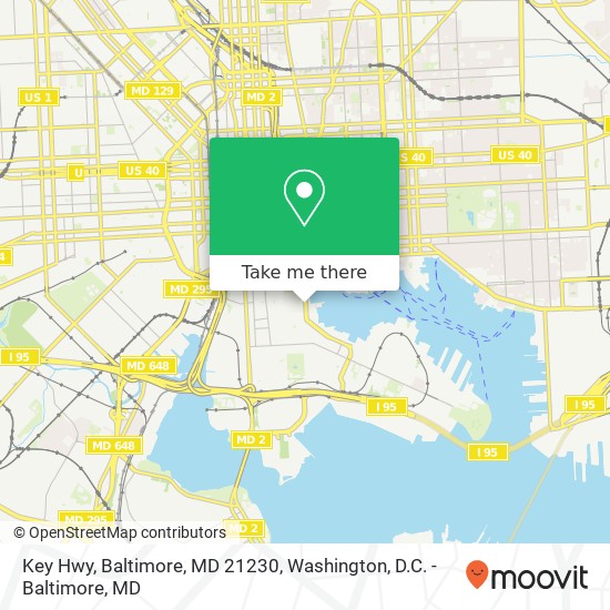 Mapa de Key Hwy, Baltimore, MD 21230
