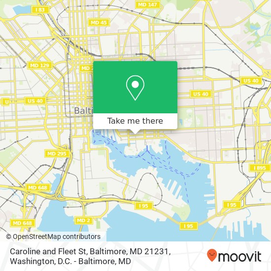 Caroline and Fleet St, Baltimore, MD 21231 map