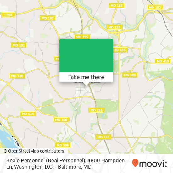 Mapa de Beale Personnel (Beal Personnel), 4800 Hampden Ln